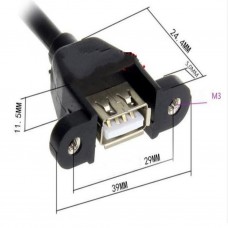 9Pin To Screw Mount Dual USB Type A Female Cable,50CM (9P-DUSB-50CM) 9Pin To Screw Mount Dual USB Type A Female Cable,50CM (9P-DUSB-50CM)