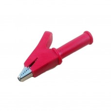 1* Plastic Handle Metal Alligator Clip, Red, Support 4MM Banana Connector (AGC-001R)