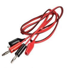 Double Alligator Clip to Banana Connector Audio Video Test Lead, 1M Length, 1 Pairs (BA-AGC-100CM)