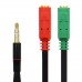 Audio Jack 3.5mm Y-Splitter, Stereo+Microfoon, platte kabel, wit/rood (JACK-PH-SP1) Audio Jack 3.5mm Y-Splitter, Stereo+Microfoon, platte kabel, wit/rood (JACK-PH-SP1)