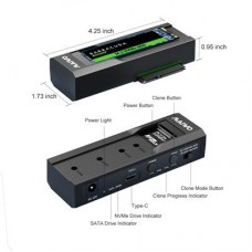 USB-C to SSD HDD clone adapter for NVMe and 2.5"/3.5" SATA (K10635N) USB-C to SSD HDD clone adapter for NVMe and 2.5"/3.5" SATA (K10635N)