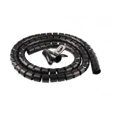 Kunststof Spiraalband + Invoer Clip Kabelmanagement, Zwart, Ø 16mm, 2M op rol (LMT-CC05-16-20CBK) Kunststof Spiraalband + Invoer Clip Kabelmanagement, Zwart, Ø 16mm, 2M op rol (LMT-CC05-16-20CBK)