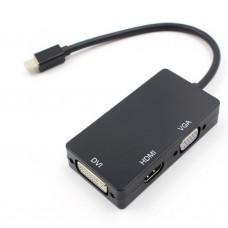 3-in-1 Mini DisplayPort to VGA HDMI DVI Adapter Cable, White (MNDP-VHD-WH) 3-in-1 Mini DisplayPort to VGA HDMI DVI Adapter Cable, White (MNDP-VHD-WH)
