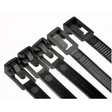 5PCS* Black Reusable Resealable Cable Ties 8*250mm (MNT-NYTR-8-25) 5PCS* Black Reusable Resealable Cable Ties 8*250mm (MNT-NYTR-8-25)