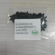 Notebook Computer Repair Screw Thin Flat Wafer Head Cross Black Zinc CM3*5 D=5.0*1.2 100pcs/set (SS-M3050D5512-BK)